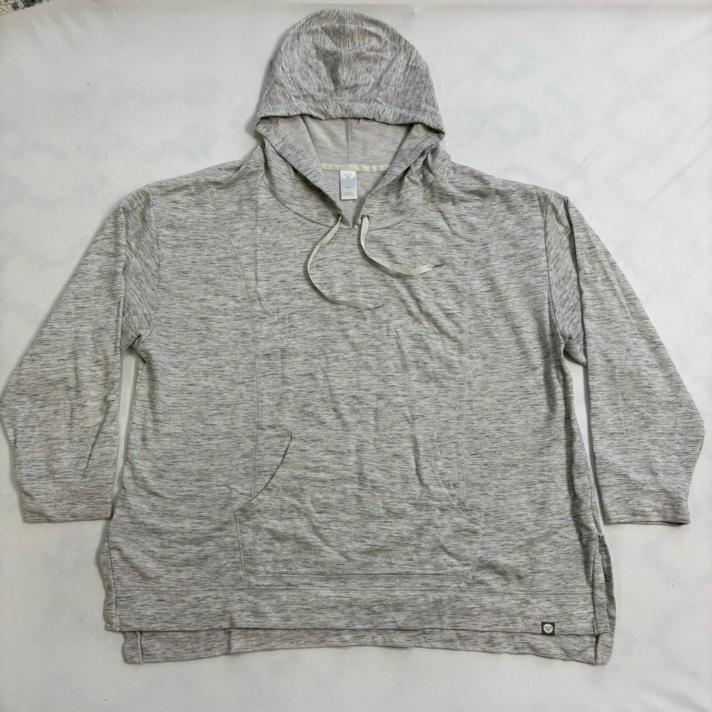 Lane Bryant Livi Active Plus Size Hoodie Size 22/24 Heather Gray Pullover Lounge